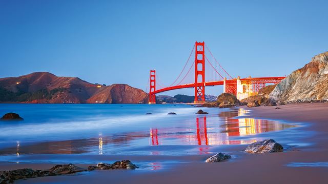 American Sky holiday destinations: Golden Gate bridge in San Francisco, California